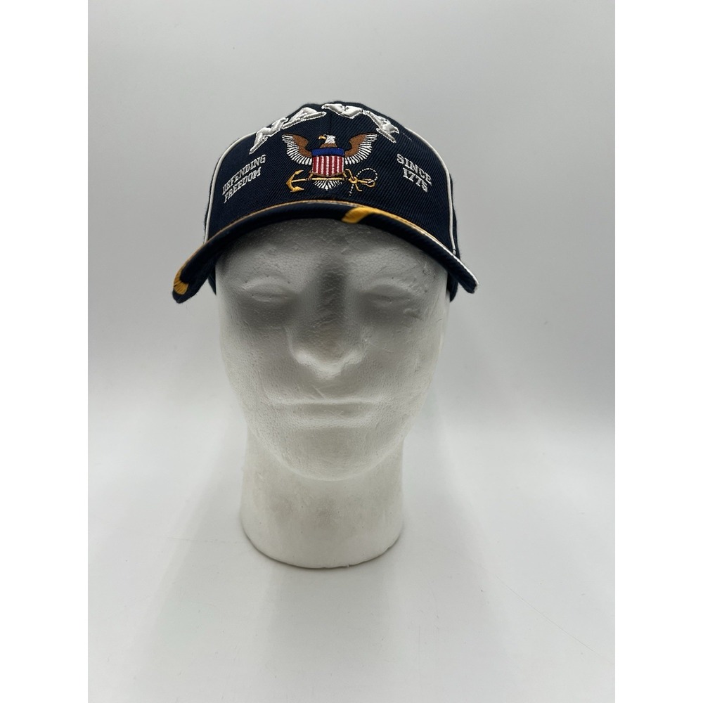 U.S. Navy Defending Freedom Since 1775 Adjustable Embroidered Strapback Hat